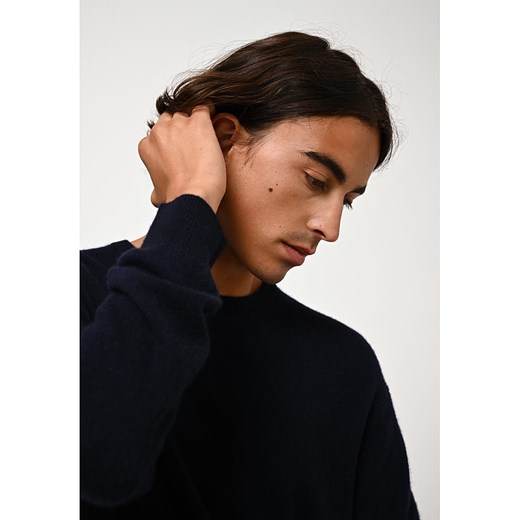 AUTHENTIC CASHMERE Kaszmirowy sweter "Aigliére" w kolorze granatowym XXL Limango Polska wyprzedaż