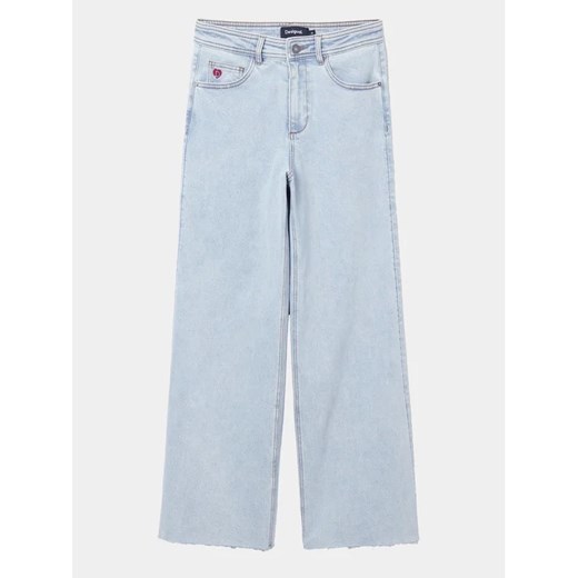 Desigual Jeansy Denver 24SWDD12 Niebieski Cropped Fit Desigual 44 MODIVO