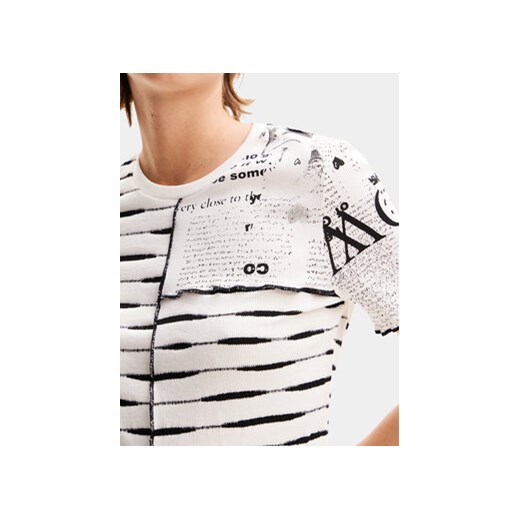 Desigual T-Shirt Lou 24SWTKA8 Biały Regular Fit Desigual XS MODIVO