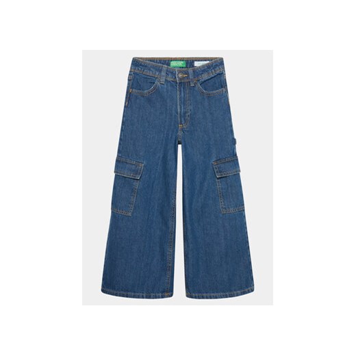 United Colors Of Benetton Jeansy 4DW2CE02U Granatowy Wide Leg ze sklepu MODIVO w kategorii Spodnie dziewczęce - zdjęcie 169219630