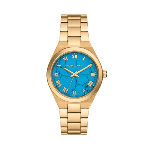 Zegarek Michael Kors Lennox MK7460 Gold/Blue ze sklepu eobuwie.pl w kategorii Zegarki - zdjęcie 169220010
