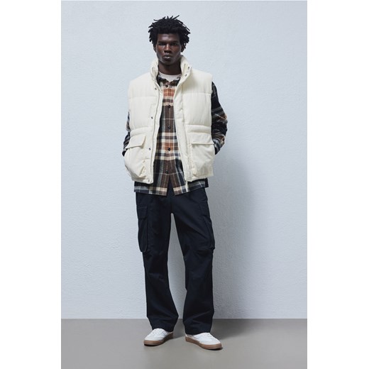 H & M - Sztruksowa kamizelka puffer - Biały H & M XL H&M