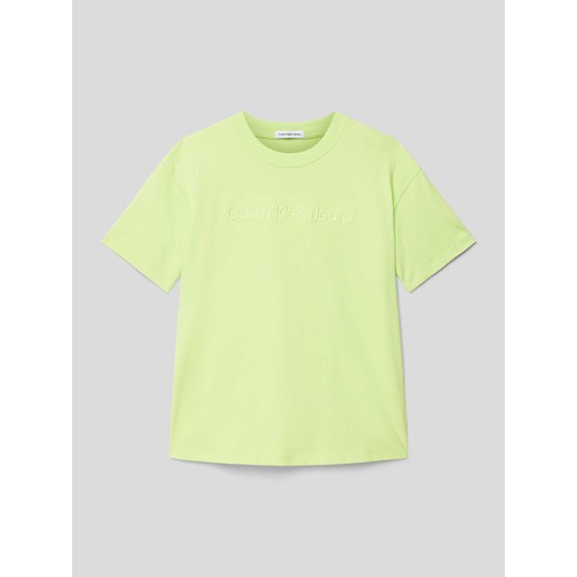 T-shirt z wyhaftowanym logo model ‘RAISED’ ze sklepu Peek&Cloppenburg  w kategorii T-shirty chłopięce - zdjęcie 169221713