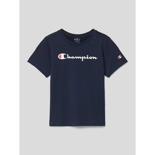 T-shirt z nadrukiem z logo ze sklepu Peek&Cloppenburg  w kategorii T-shirty chłopięce - zdjęcie 169222650