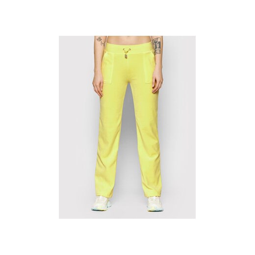 Juicy Couture Spodnie dresowe Delray JCCB221003 Żółty Regular Fit ze sklepu MODIVO w kategorii Spodnie damskie - zdjęcie 169224952