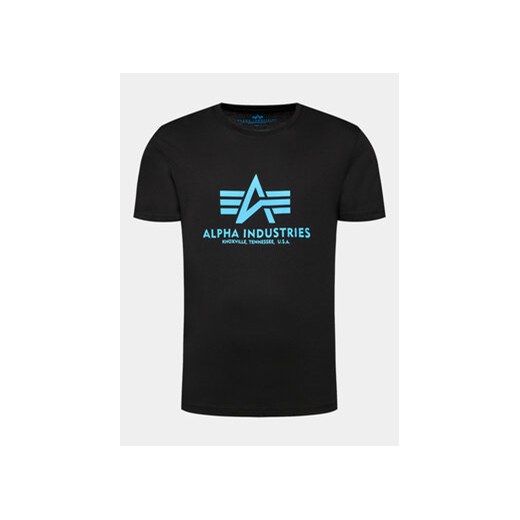 Alpha Industries T-Shirt Basic 100501 Czarny Regular Fit ze sklepu MODIVO w kategorii T-shirty męskie - zdjęcie 169225110