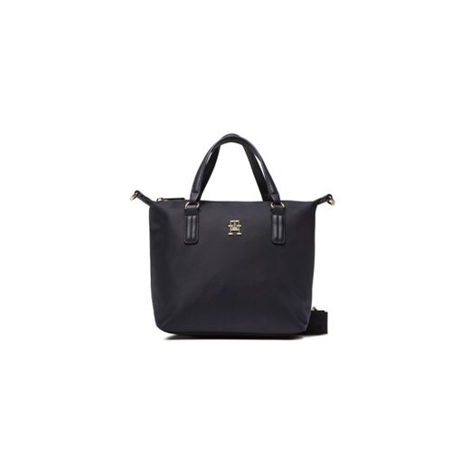 Tommy Hilfiger Torebka Poppy Small Tote AW0AW14476 Granatowy Tommy Hilfiger uniwersalny MODIVO