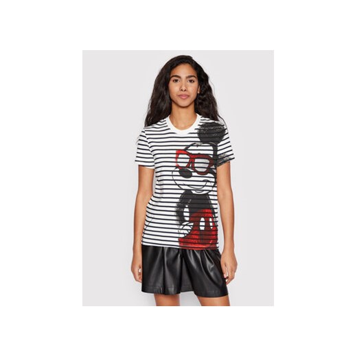 Desigual T-Shirt DISNEY Mickey Vida 22SWTK73 Biały Regular Fit Desigual M MODIVO