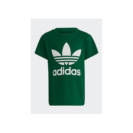 adidas T-Shirt adicolor Trefoil IC9119 Zielony Regular Fit 7_8Y okazyjna cena MODIVO