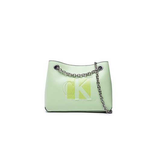 Calvin Klein Jeans Torebka Sculpted Shoulder Bag24 Chain K60K609767 Zielony uniwersalny wyprzedaż MODIVO