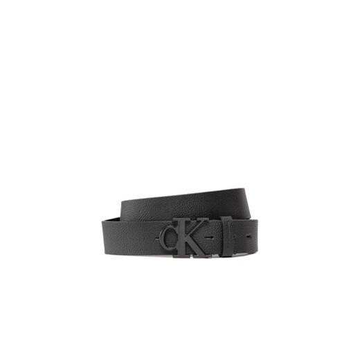 Calvin Klein Jeans Pasek Męski Round Mono Plaque Belt 35Mm K50K509883 Czarny ze sklepu MODIVO w kategorii Paski męskie - zdjęcie 169231940