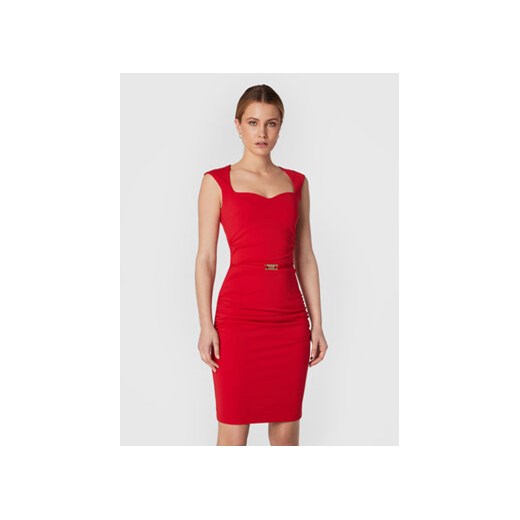 Rinascimento Sukienka koktajlowa CFC0110093003 Czerwony Slim Fit Rinascimento XS promocyjna cena MODIVO