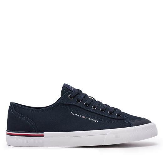 Tenisówki Tommy Hilfiger Corporate Vulc Canvas FM0FM04954 Granatowy ze sklepu eobuwie.pl w kategorii Trampki męskie - zdjęcie 169233851