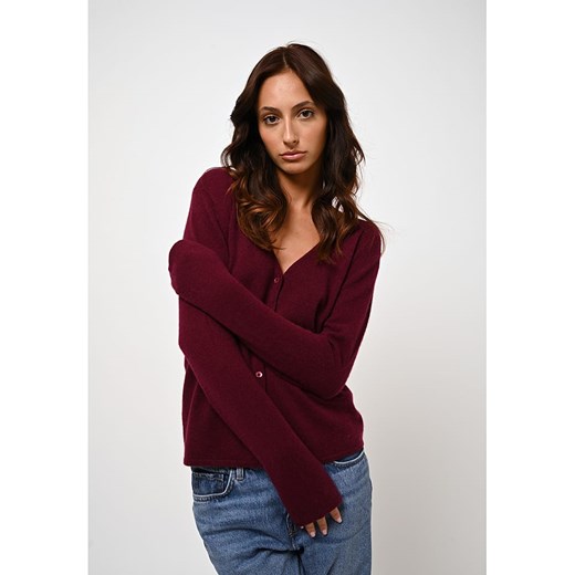 AUTHENTIC CASHMERE Kaszmirowy kardigan &quot;Chalais&quot; w kolorze bordowym ze sklepu Limango Polska w kategorii Swetry damskie - zdjęcie 169234180