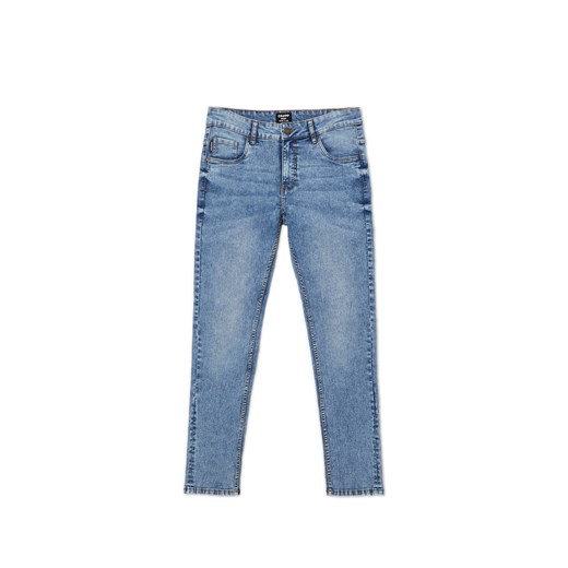 Cropp - Ciemnoniebieskie jeansy skinny - niebieski ze sklepu Cropp w kategorii Jeansy męskie - zdjęcie 169234763