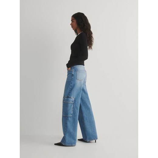 Jeansy damskie Reserved bawełniane 