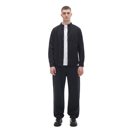 Cropp - Czarna bawełniana koszula - czarny ze sklepu Cropp w kategorii Koszule męskie - zdjęcie 169236673