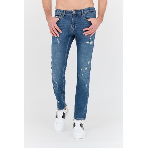 JUST CAVALLI Niebieskie jeansy Slim, Wybierz rozmiar 33 ze sklepu outfit.pl w kategorii Jeansy męskie - zdjęcie 169236974