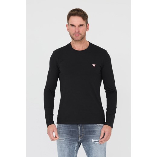 GUESS Czarny męski longsleeve Core Tee, Rozmiar XXL ze sklepu outfit.pl w kategorii T-shirty męskie - zdjęcie 169237032