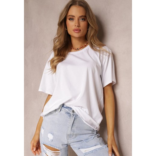 Biały T-shirt Eraela ze sklepu Renee odzież w kategorii Bluzki damskie - zdjęcie 169238484