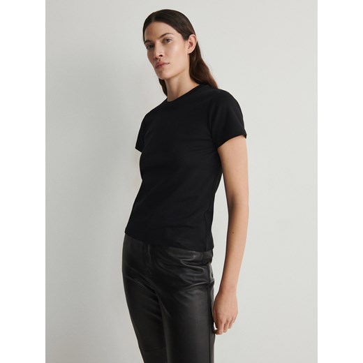 Reserved - Bawełniany t-shirt - czarny Reserved S Reserved