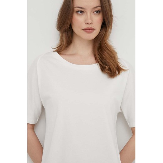 Geox t-shirt bawełniany W4510A-T3091 W T-SHIRT damski kolor biały ze sklepu ANSWEAR.com w kategorii Bluzki damskie - zdjęcie 169243552