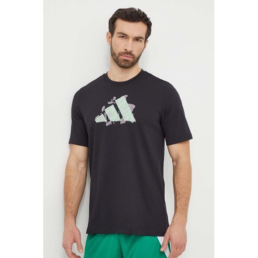 adidas Performance t-shirt męski kolor czarny z nadrukiem IS2419 ze sklepu ANSWEAR.com w kategorii T-shirty męskie - zdjęcie 169243562
