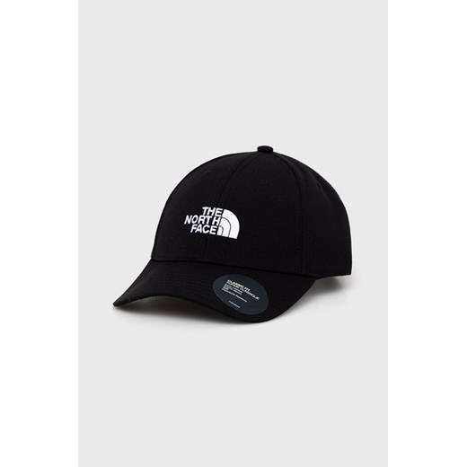 The North Face czapka kolor czarny z aplikacją NF0A4VSVKY41 ze sklepu PRM w kategorii Czapki z daszkiem damskie - zdjęcie 169246741