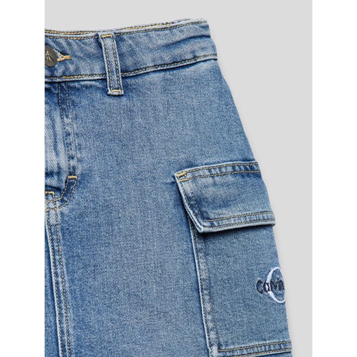 Spódnica jeansowa z wyhaftowanym logo model ‘AUTHENTIC’ 140 Peek&Cloppenburg 