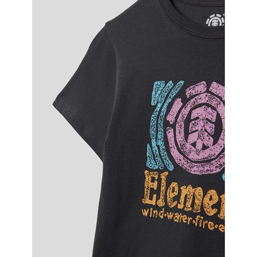 T-shirt chłopięce Element czarny z krótkimi rękawami 