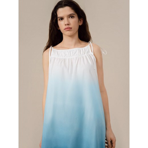 Damska sukienka bez rękawów mini OUTHORN SUDD606A - morski Outhorn XL okazja Sportstylestory.com