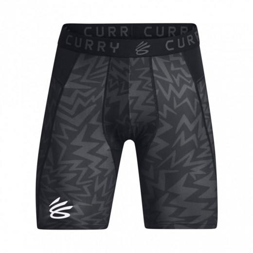 Męskie legginsy krótkie treningowe Under Armour UA Curry HG Prtd Shorts - czarne Under Armour M Sportstylestory.com