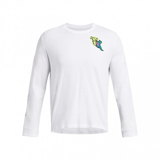 Męski longsleeve z nadrukiem Under Armour UA Run Everywhere - biały Under Armour XXL Sportstylestory.com