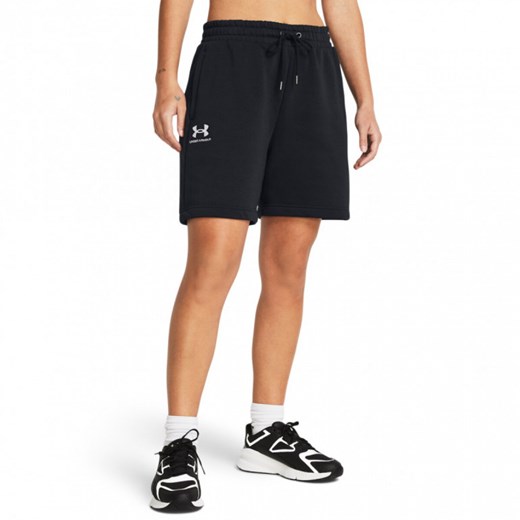 Damskie spodenki dresowe Under Armour UA Essl Flc Relax BF Short - czarne ze sklepu Sportstylestory.com w kategorii Szorty - zdjęcie 169247853