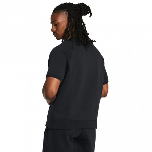 Męska bluza treningowa z krótkim rękawem Under Armour Project Rock Eagle Grphc SS Crew - czarna ze sklepu Sportstylestory.com w kategorii Bluzy męskie - zdjęcie 169247900
