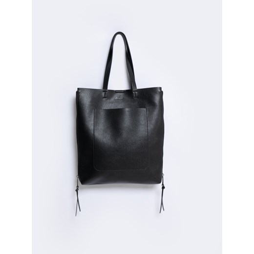 Shopperka damska z zamkami czarna Bejsa 906 ze sklepu Big Star w kategorii Torby Shopper bag - zdjęcie 169249591
