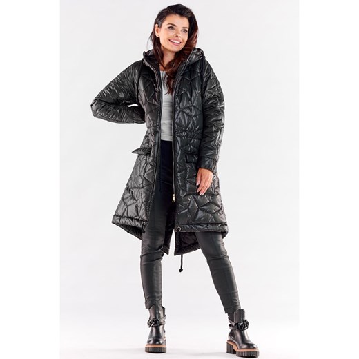 Awama Płaszcz pikowany w kolorze czarnym L/XL Limango Polska okazja