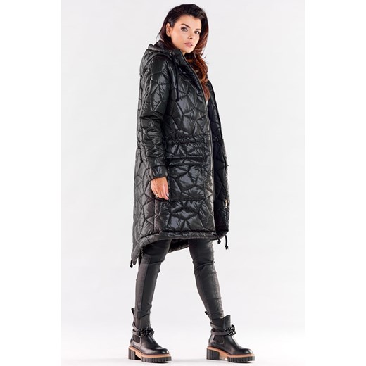 Awama Płaszcz pikowany w kolorze czarnym L/XL okazyjna cena Limango Polska