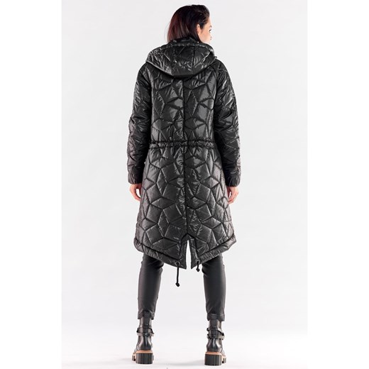 Awama Płaszcz pikowany w kolorze czarnym L/XL wyprzedaż Limango Polska