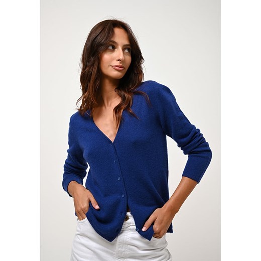 AUTHENTIC CASHMERE Kaszmirowy kardigan &quot;Chalais&quot; w kolorze niebieskim ze sklepu Limango Polska w kategorii Swetry damskie - zdjęcie 169253050
