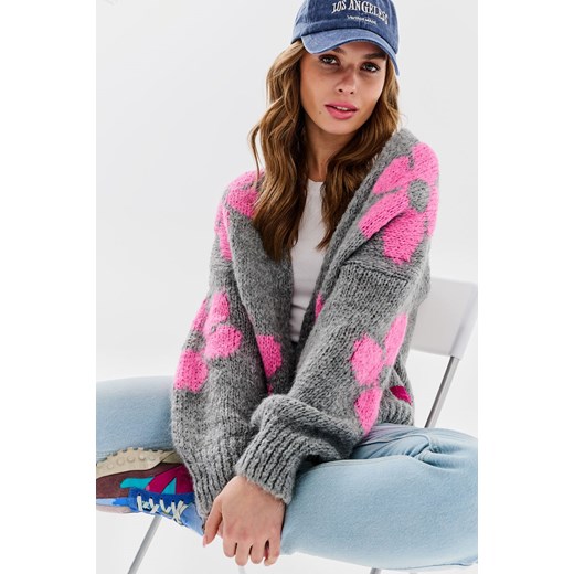 Kardigan Rethink Pink ONE SIZE ze sklepu NAOKO w kategorii Swetry damskie - zdjęcie 169253310