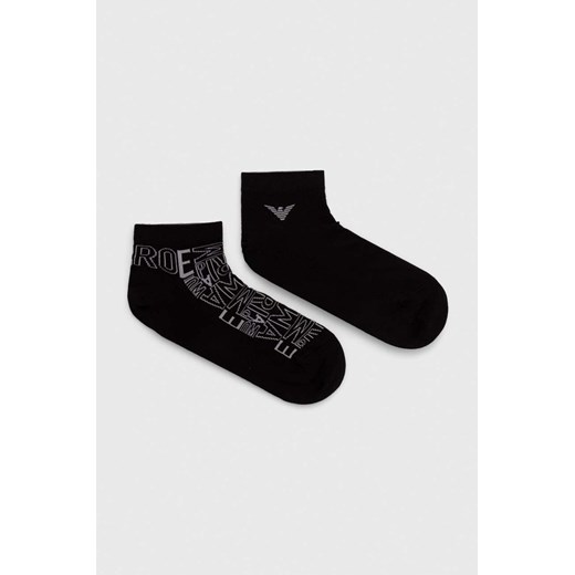 Emporio Armani Underwear skarpetki 2-pack męskie kolor czarny ze sklepu ANSWEAR.com w kategorii Skarpetki męskie - zdjęcie 169253530