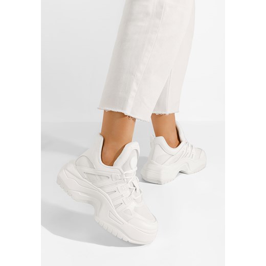 Białe sneakersy na platformie Alessia ze sklepu Zapatos w kategorii Buty sportowe damskie - zdjęcie 169255051