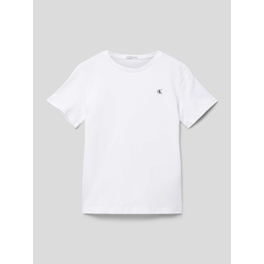 T-shirt chłopięce Calvin Klein bawełniany biały z krótkimi rękawami 