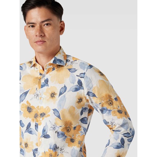 Koszula biznesowa o kroju slim fit z kwiatowym wzorem Joop! 43 Peek&Cloppenburg 