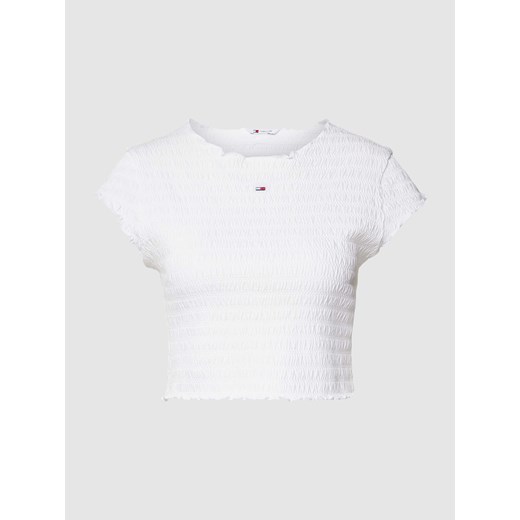 T-shirt krótki z falistym dołem ze sklepu Peek&Cloppenburg  w kategorii Bluzki damskie - zdjęcie 169255680