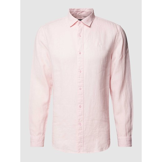 Koszula casualowa o kroju tailored fit z wyhaftowanym logo ze sklepu Peek&Cloppenburg  w kategorii Koszule męskie - zdjęcie 169255783