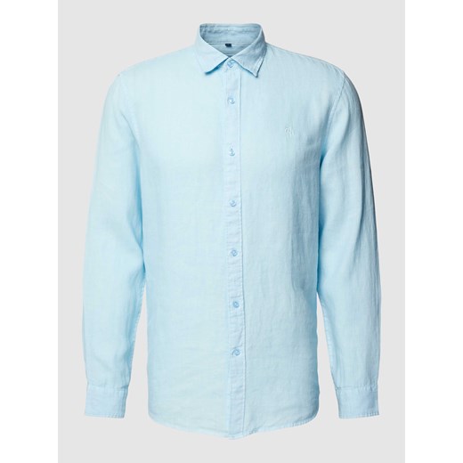 Koszula casualowa o kroju tailored fit z wyhaftowanym logo ze sklepu Peek&Cloppenburg  w kategorii Koszule męskie - zdjęcie 169255982