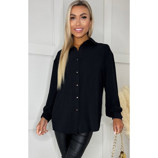 Czarna koszula damska z szerokimi rękawami TA541, Kolor czarny, Rozmiar L, AX Paris ze sklepu Primodo w kategorii Koszule damskie - zdjęcie 169257600