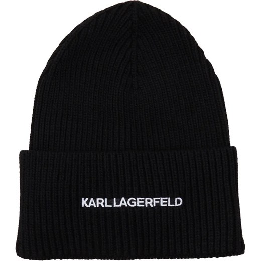 Karl Lagerfeld Czapka k/essential | z dodatkiem wełny i kaszmiru ze sklepu Gomez Fashion Store w kategorii Czapki zimowe damskie - zdjęcie 169258721
